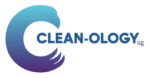 Cleanologysg cleaning services logo with gradient blue-purple C and bold CLEANOLOGY text, professional cleaning company in Singapore
